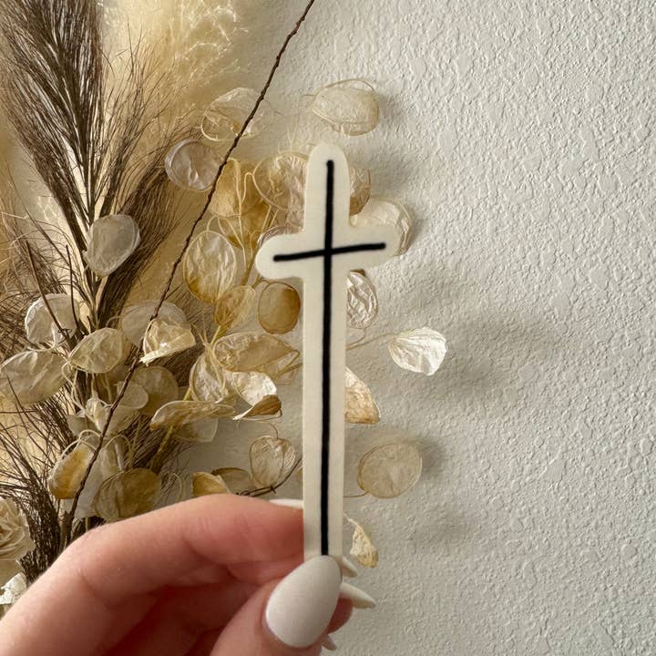 AUTOCOLLANT : Croix | Bouteilles d'eau et Bibles, chrétien pour la vente par Words for a Season