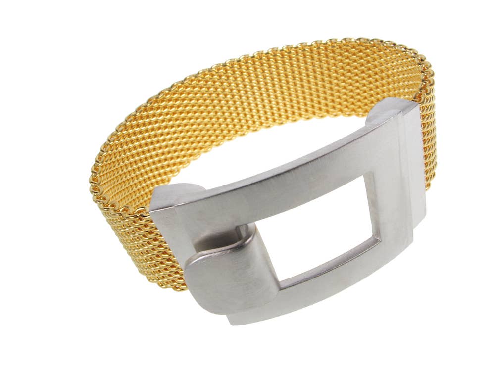 Erica Zap Designs - Wholesale Bangle Bracelet - Flat Mesh Bracelet with Square Hook Clasp3