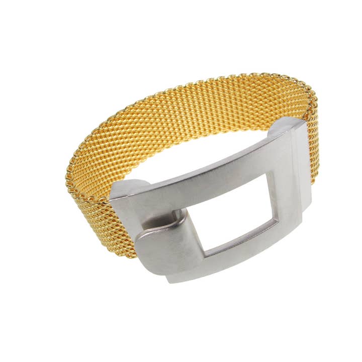 Erica Zap Designs - Wholesale Bangle Bracelet - Flat Mesh Bracelet with Square Hook Clasp3