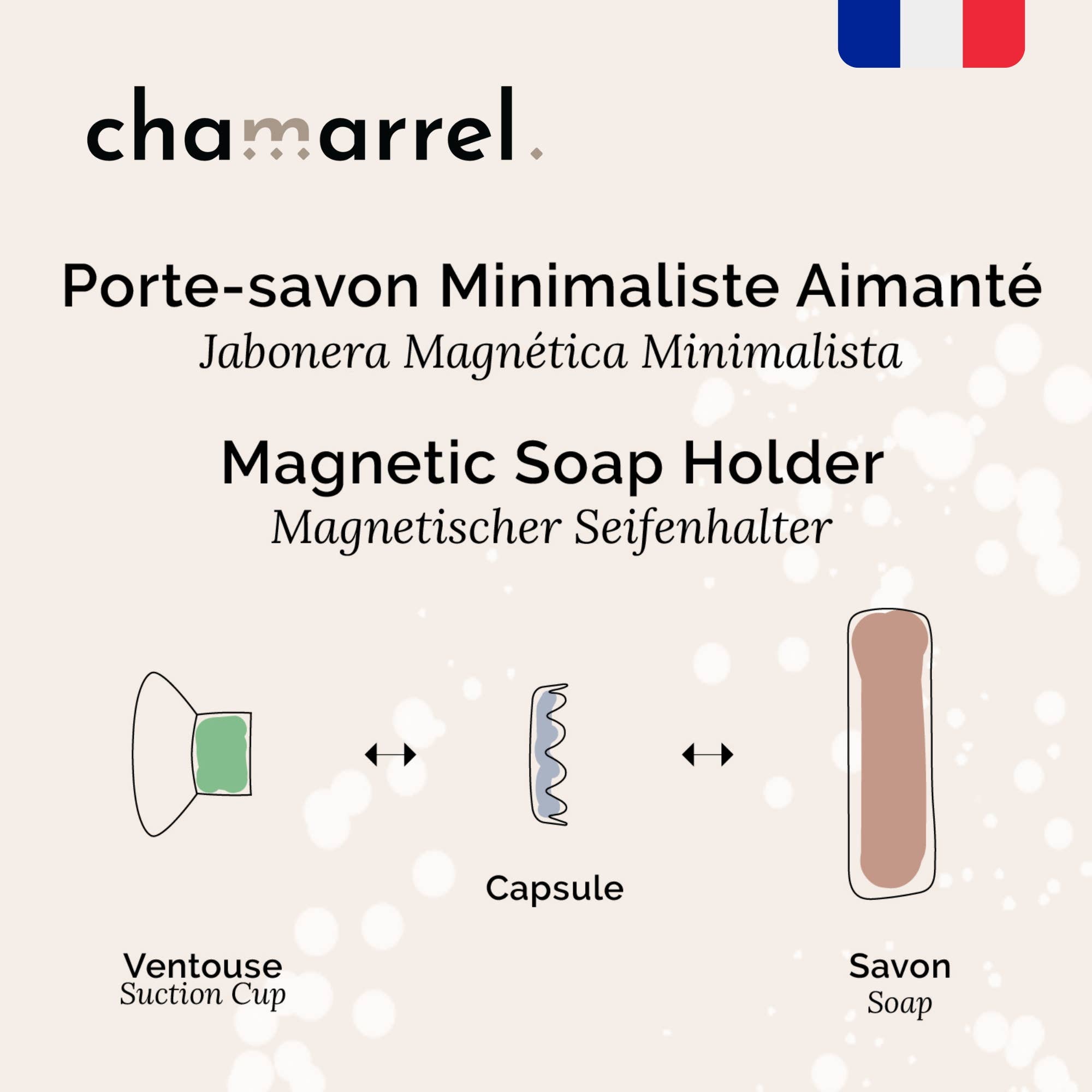 CHAMARREL - Wholesale Soap Pouch/Sack/Bag - Magnetic soap holder cap | Made in France1