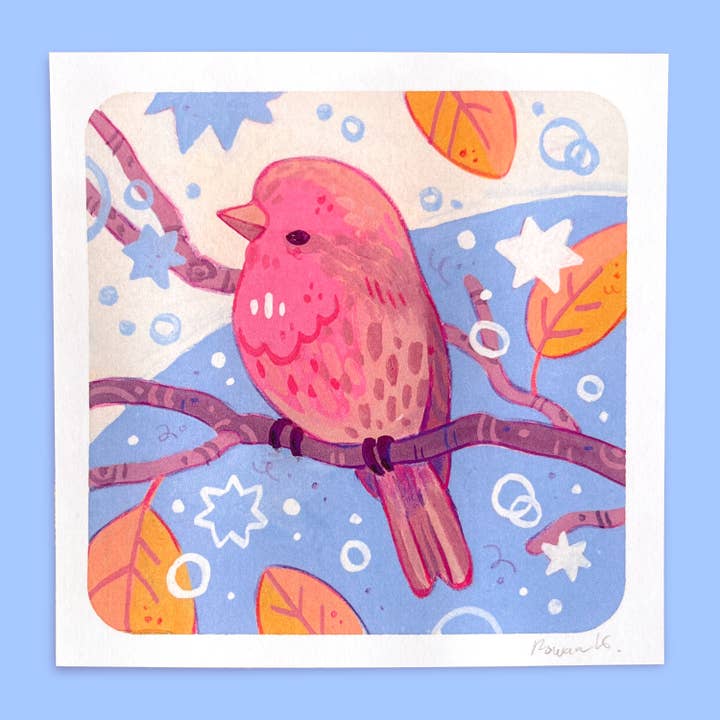 Rowan Kingsbury - Wholesale Art Print - Local Backyard Bird 5x5" Art Prints | Pacific Northwest1