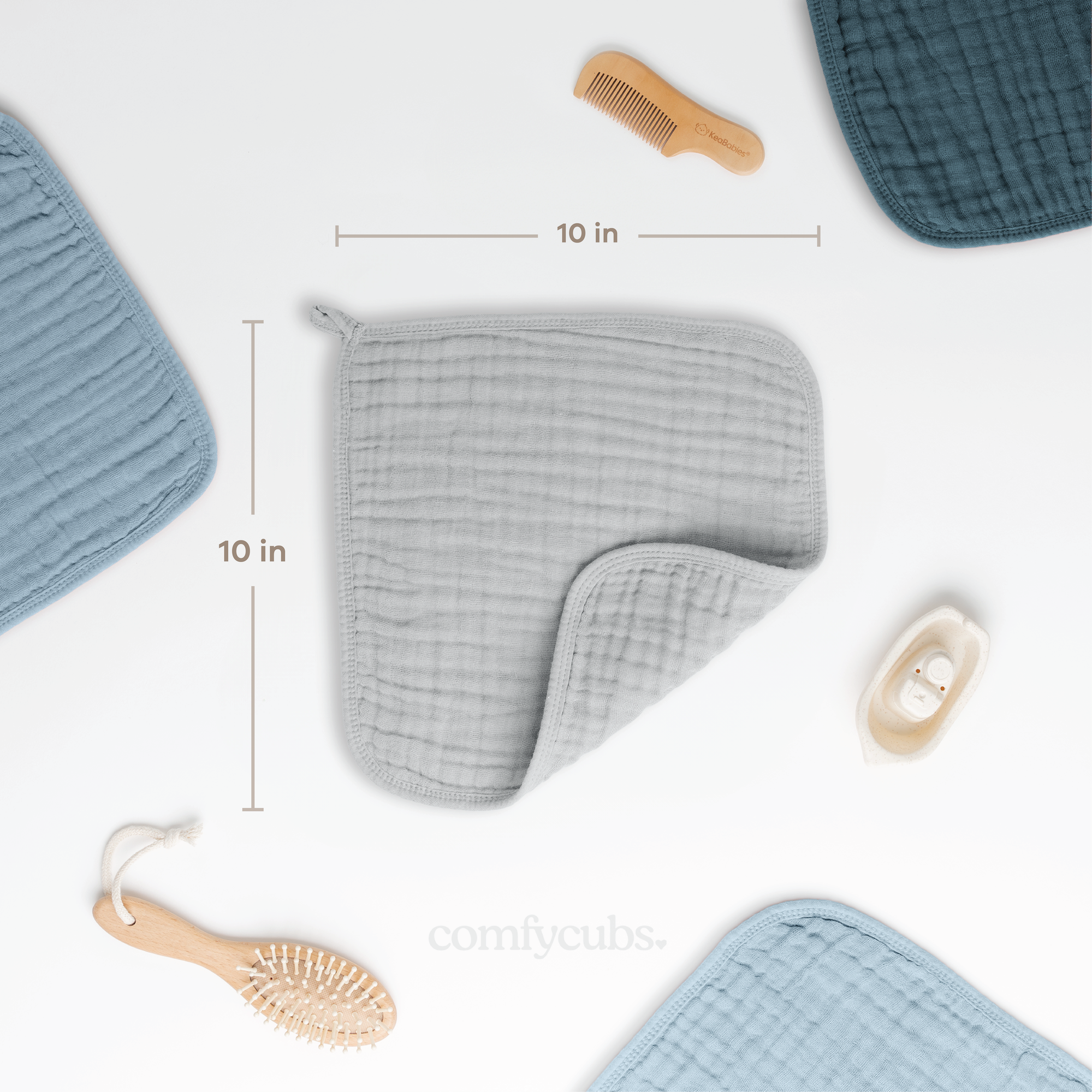 Comfy Cubs – wholesale Wash cloth – Child & baby – Muslin Baby Washcloths, Soft 10"x10" Cotton by Comfy Cubs129