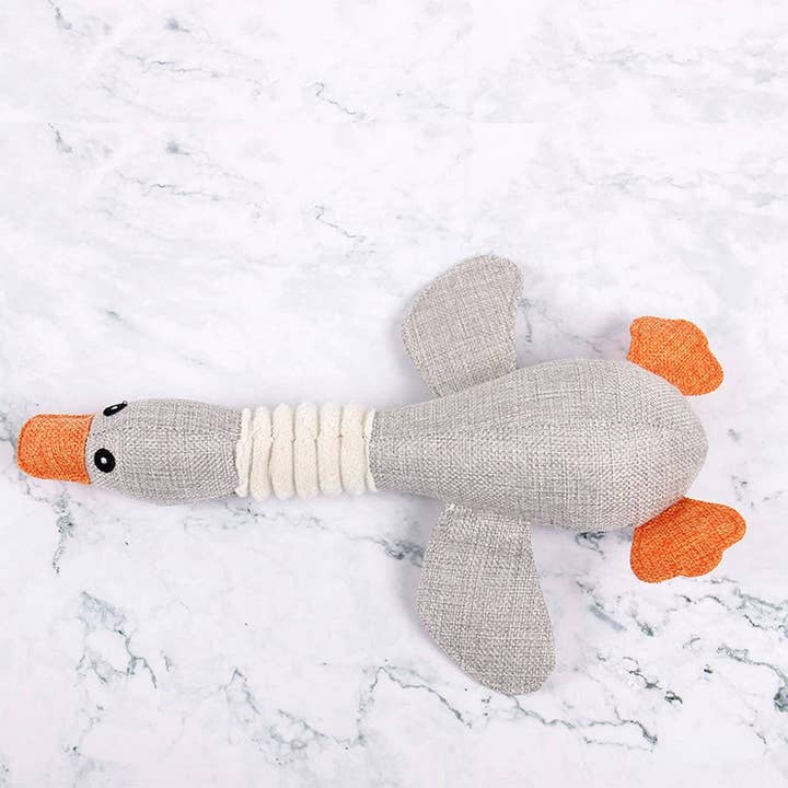 PAWPAWwholesale - Wholesale Pet Plush Toy - Dog - Wholesale Durable Plush Pet Toy – Burlap Goose_CWMM53581
