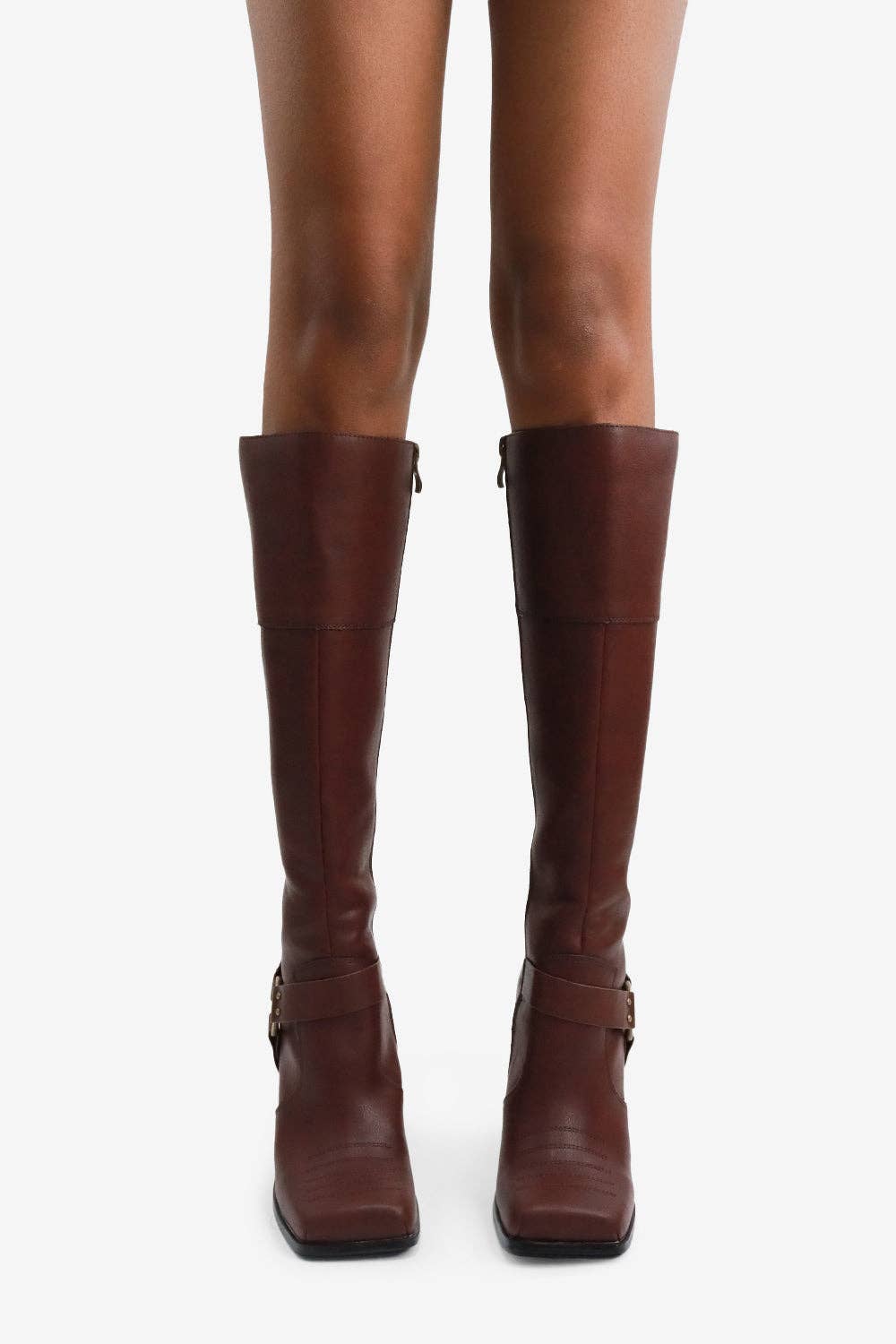 Lemonade Shoes – Engroshandel Støvler - Dame – ELLERY - Slanke Stiletto Knæhøje Støvler med Metalliske Accenter6