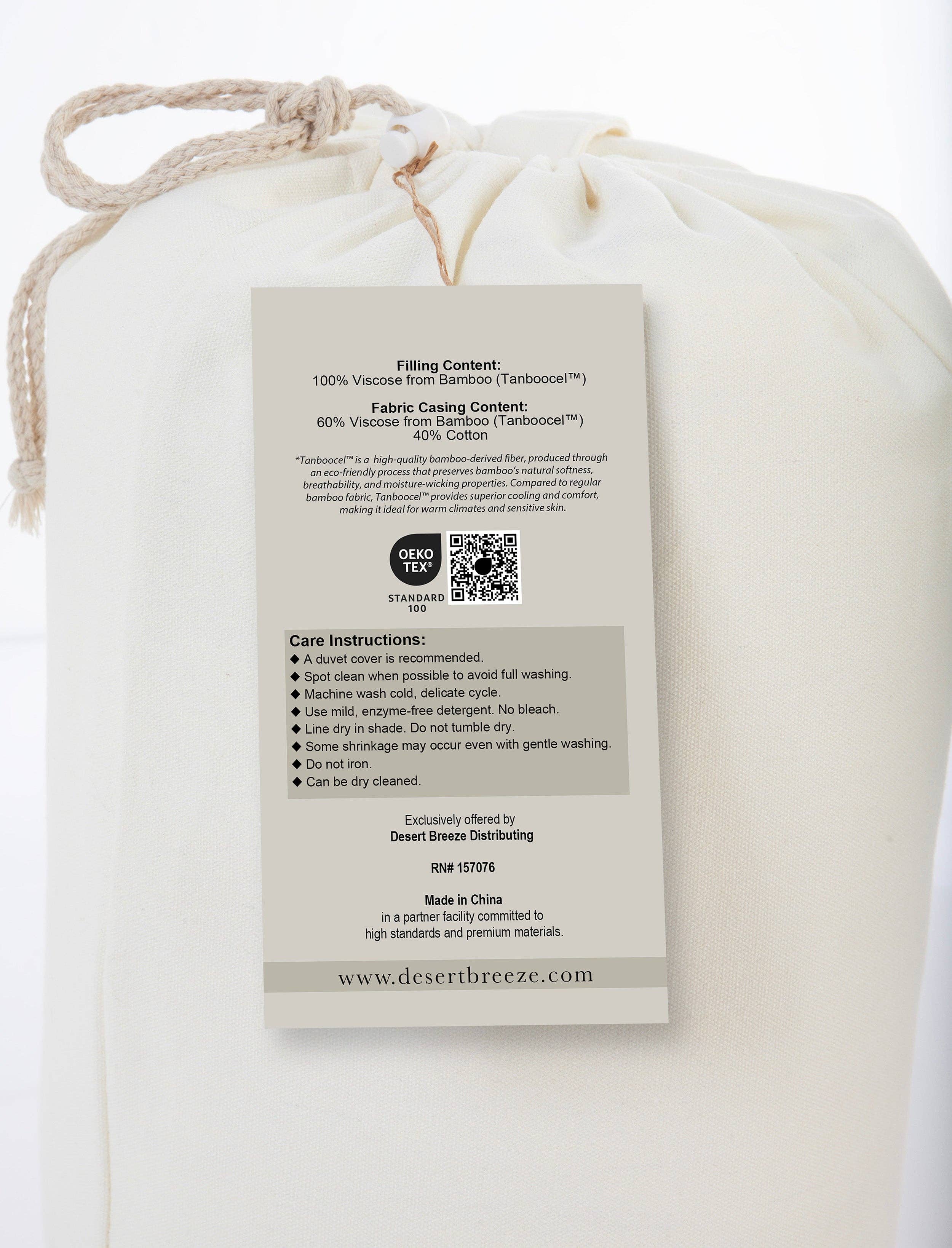 Desert Breeze Distributing - Wholesale Down Comforter - Bamboo Cooling Comforter, Lightweight and Cooling Duvet Insert9