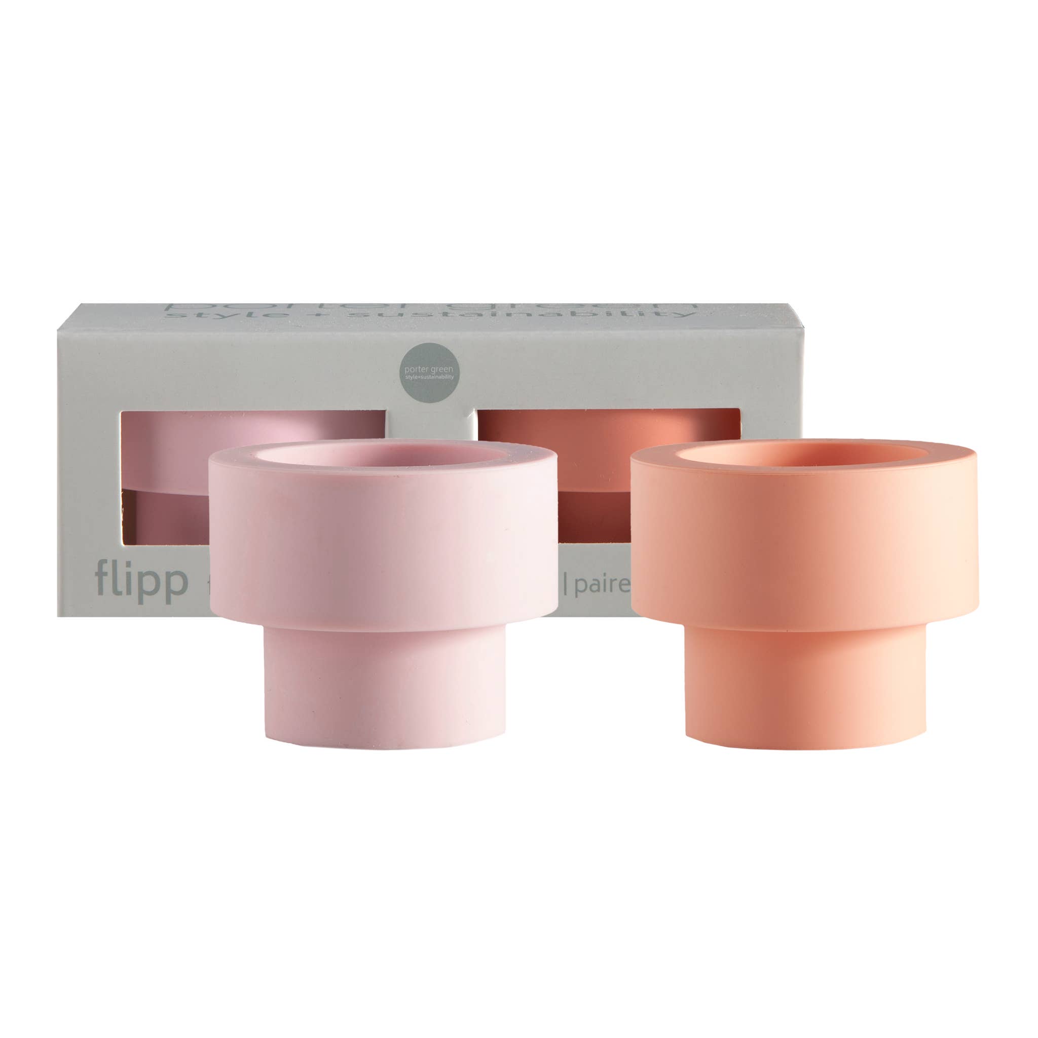 porter green | style + sustainability - Wholesale Candle Holder - Peach + Petal |Flipp Sml| Silicone Unbreakable Candle Holder0