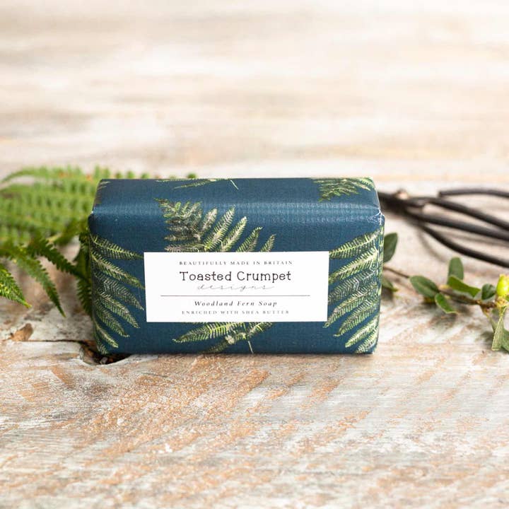 Woodland Fern Soap 190G Soap Bar for wholesale by Toasted Crumpet