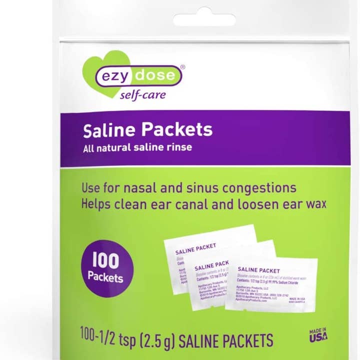 Ezy Dose® Saline Nasal Rinse Packets (100 Count) for wholesale by Apothecary Products LLC
