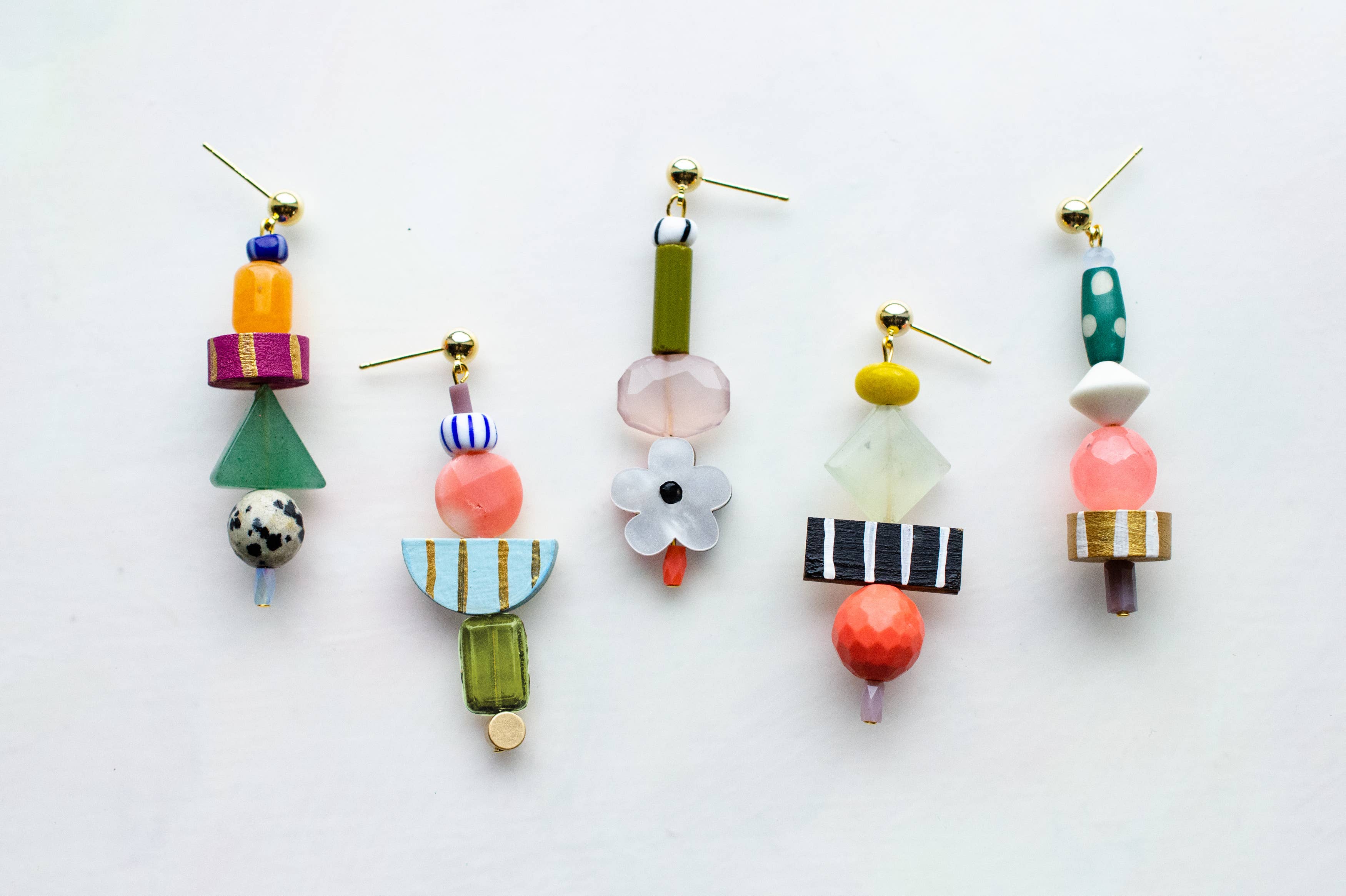 Jill Makes - Wholesale Dangle Earrings - Hey Day - Colorful Beaded Mix and Match Earrings4