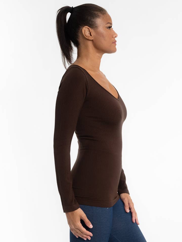 ELIETIAN - Wholesale Knit Top - Women's - Ribbed Reversible Long Sleeve39