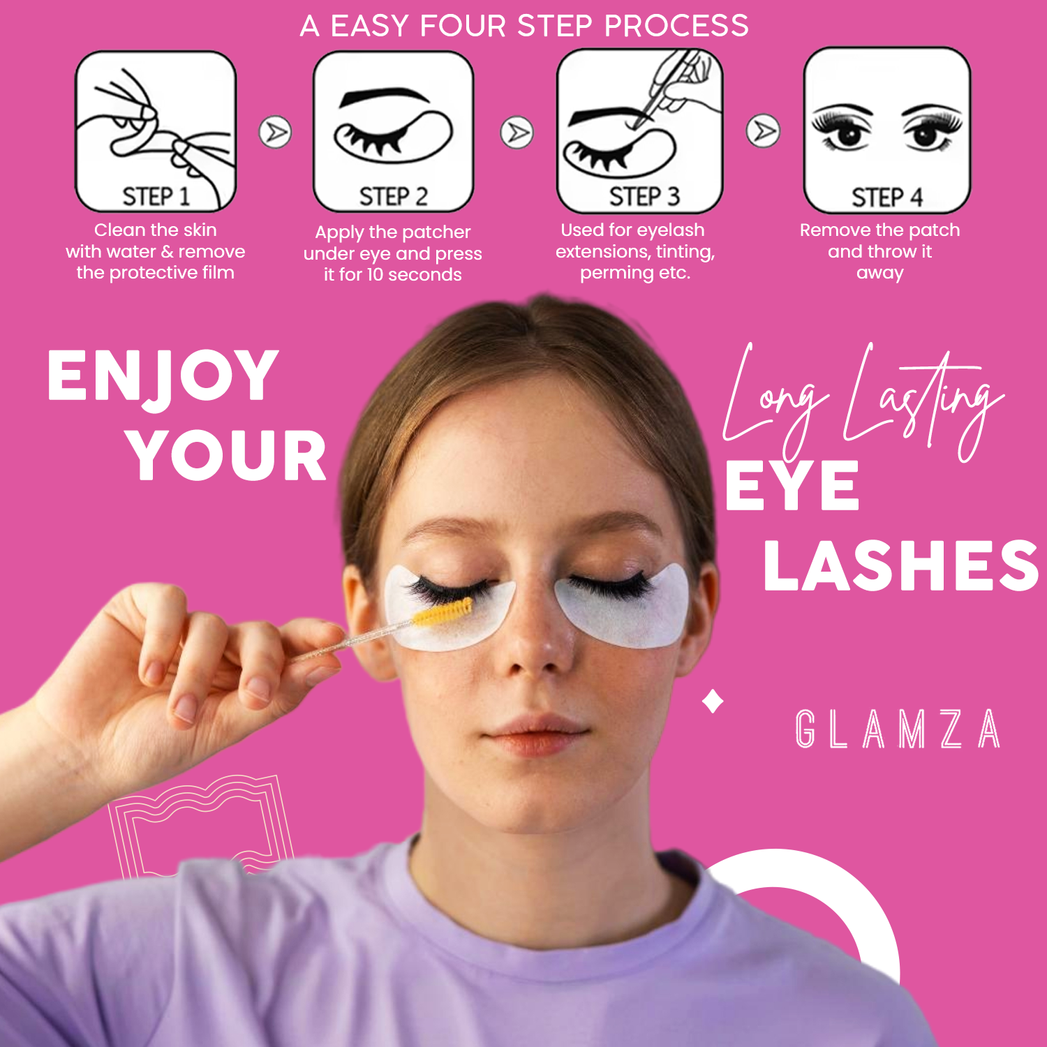 My Wholesale Warehouse – wholesale Eyelash/brow serum – Glamza Eyelash Extension Gel Patches1