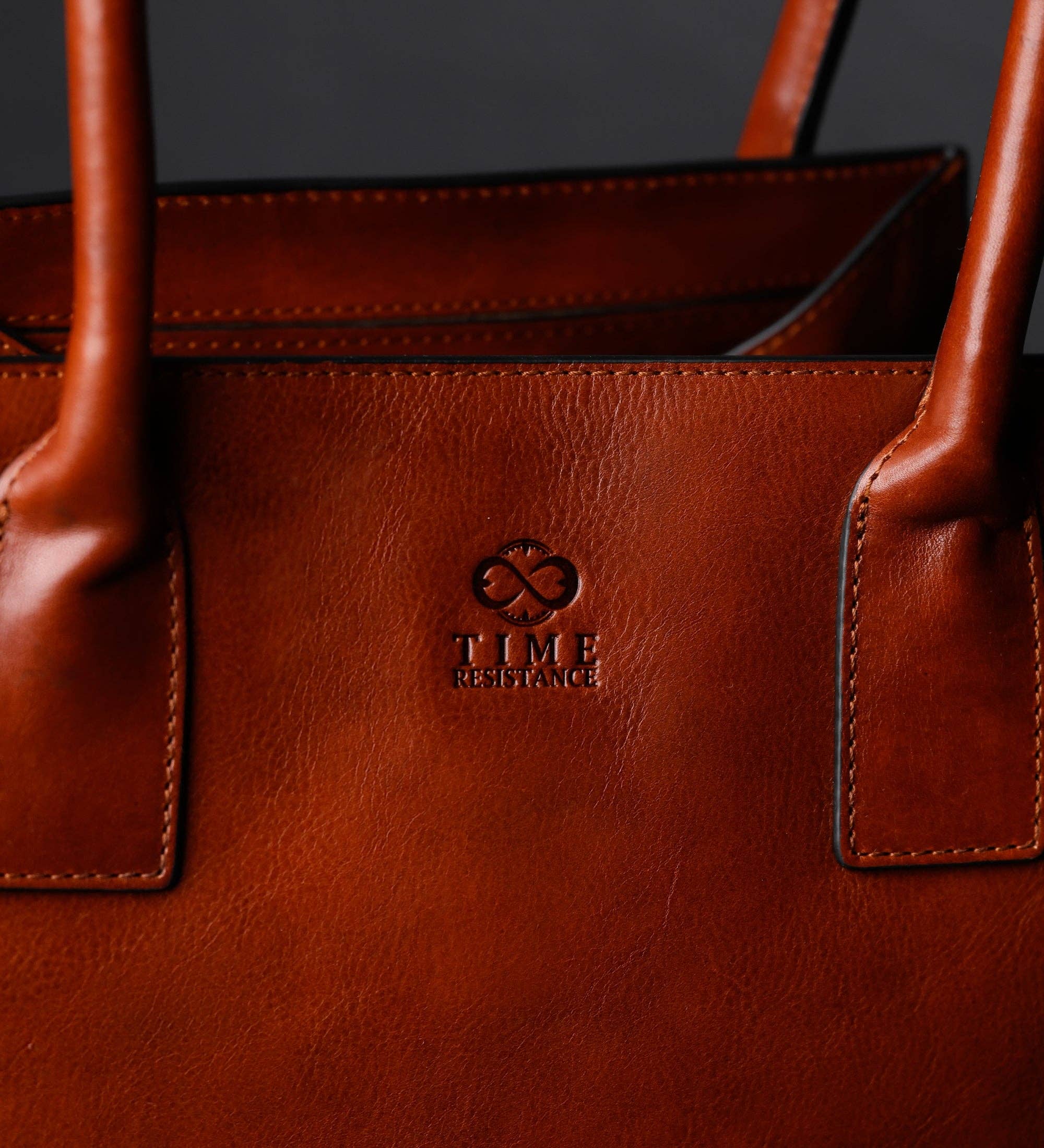 Cognac Brown Matte Leather Handbag Tote Bag for Women - The Woman In White for wholesale on Faire8