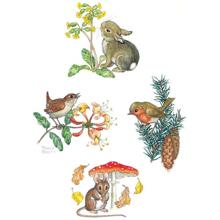 The Four Seasons - Molly Brett Postcard for wholesale by Ganymed Press