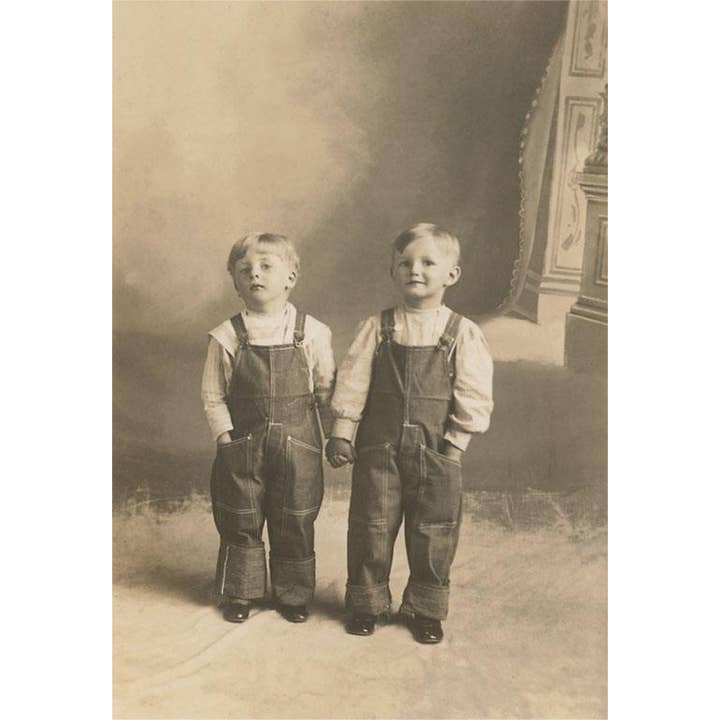 Greeting Card AA-251 Two Young Boys for wholesale by Found Image Press