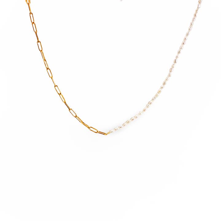 Colar de Pérola de Água Doce Whisper & Corrente de Clipes de Papel por atacado de ETHICGOODS