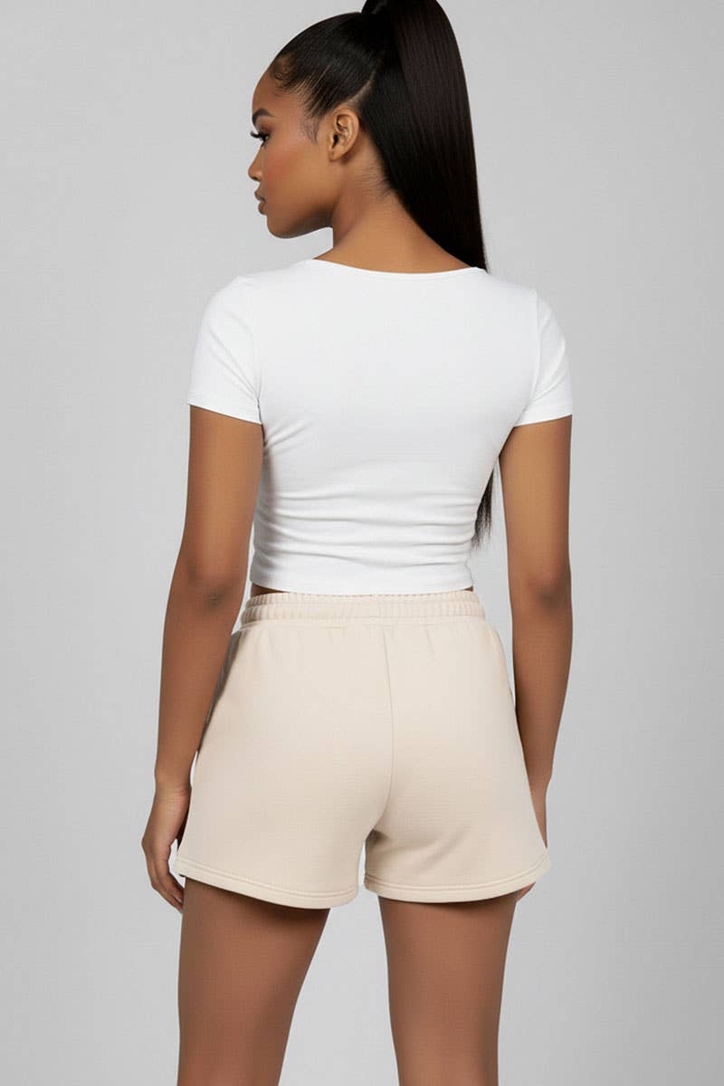 CAPELLA APPAREL - Wholesale Korte broeken - Dames - French Terry korte broek met verstelbare tailleband14