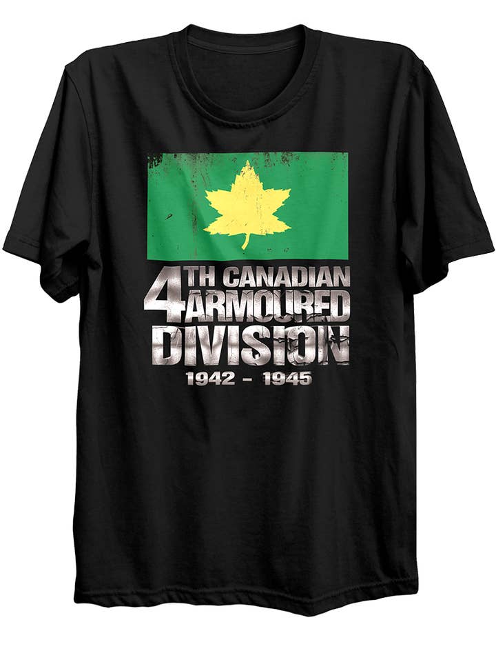 4th Canadian Armoured Division World War 2 T-Shirt for wholesale by Canada for Victory