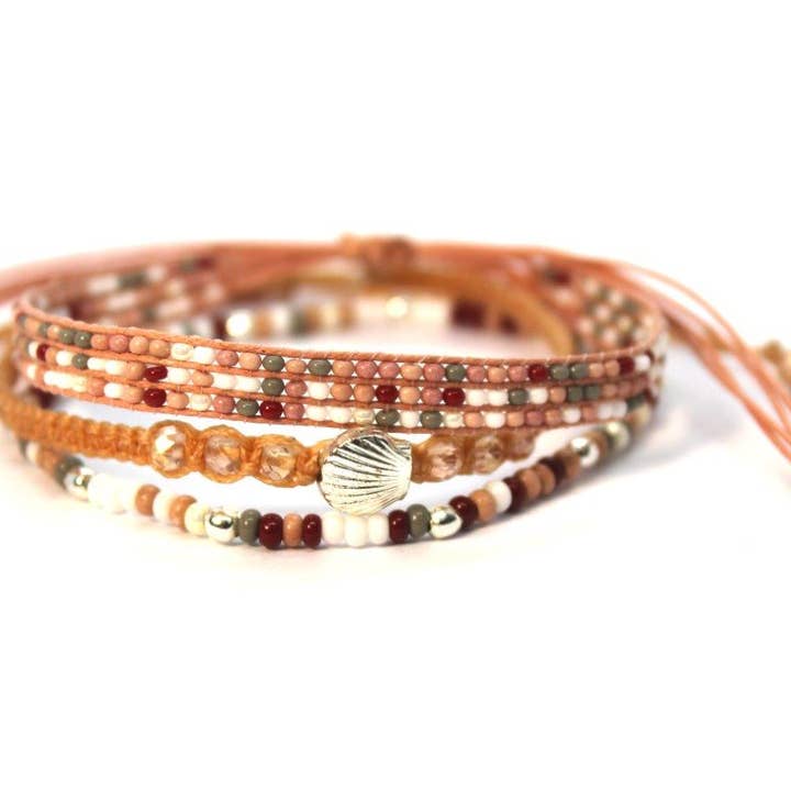 Sol Jewels - Wholesale Jewelry Set - Urban Surfer Girl - Coral Reef Bracelet 3 Pack0