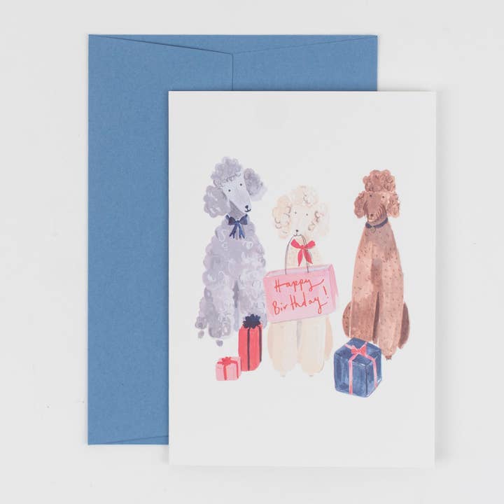 Party Puppers Karte | Pudel Karte | Hundefreund | Lustige Hunde für den Großhandel von Peggy & Kate