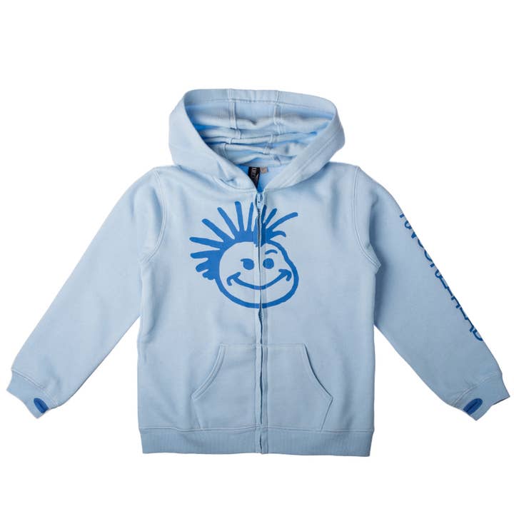 Blue Hoodie Kinderkleding voor wholesale door Knuckleheads Clothing