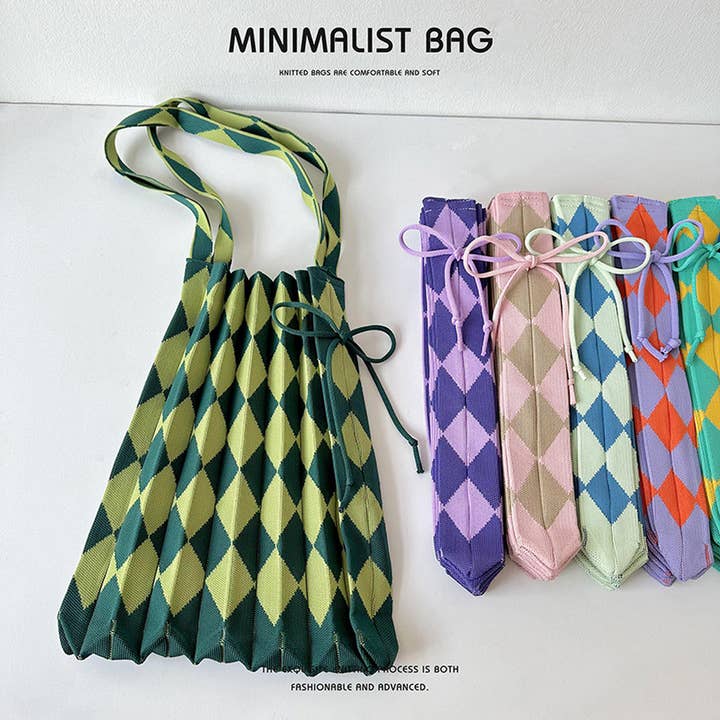 ACCITY - Wholesale Shoulder Bag - Women's - Large Knit Pleated Crossbody Shoulder Bag for Wome_CWAB15335