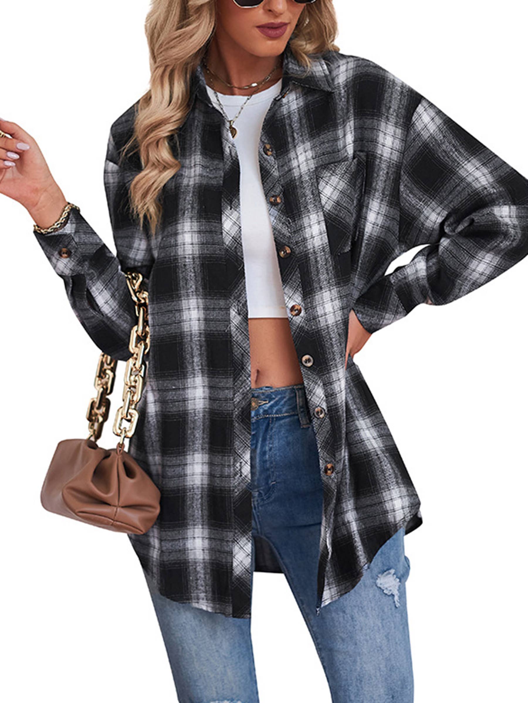 Wholesalesir - Wholesale Shirt - Women's - Casual Loose Checkered Shirt1