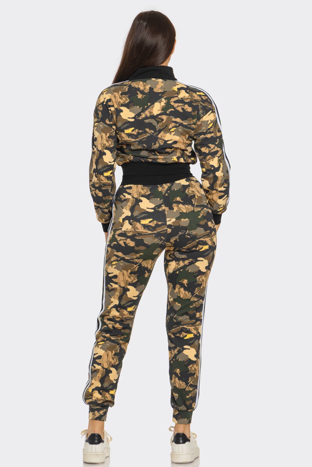 Camo Print Zip Up Jacket And Jogger Pants Set  for wholesale on Faire3