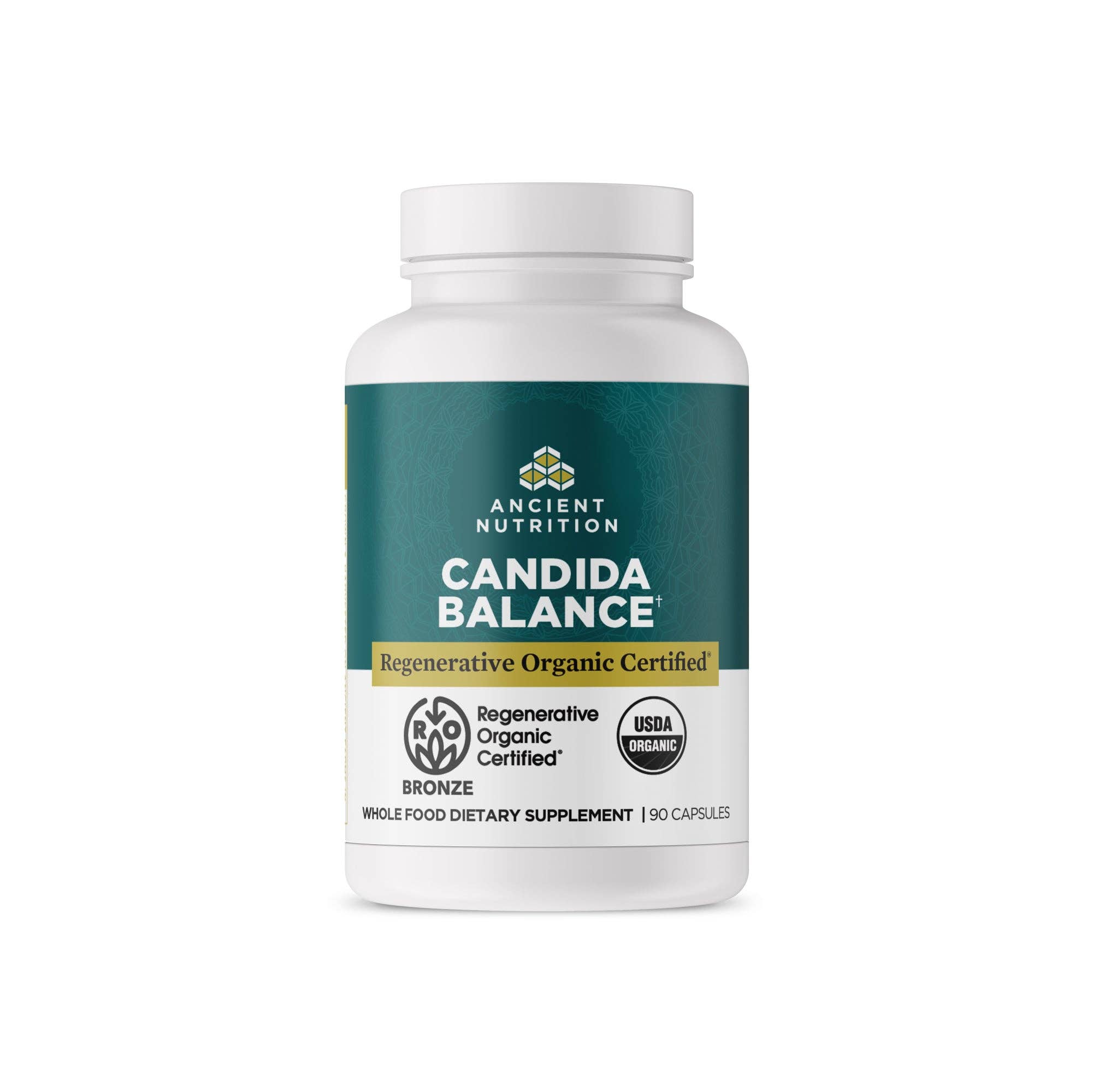 Ancient Nutrition - Wholesale Oral Supplement/Vitamin - Regenerative Organic Certified® Candida Balance | Capsules (90 Capsules)