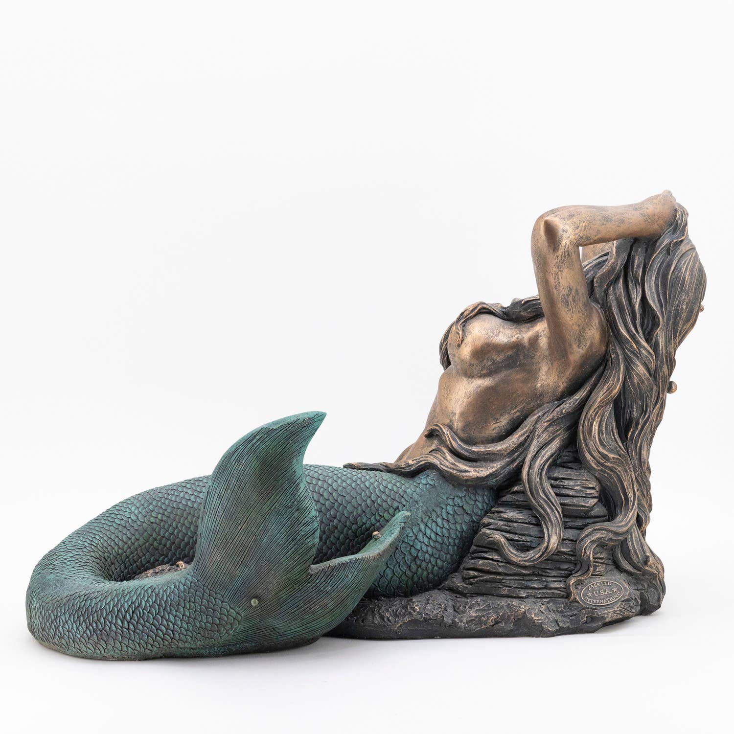 Zaer Ltd. International - Wholesale Outdoor Ornament/Decor - 36" Long Mermaid Reclining on Rock "Camree"6