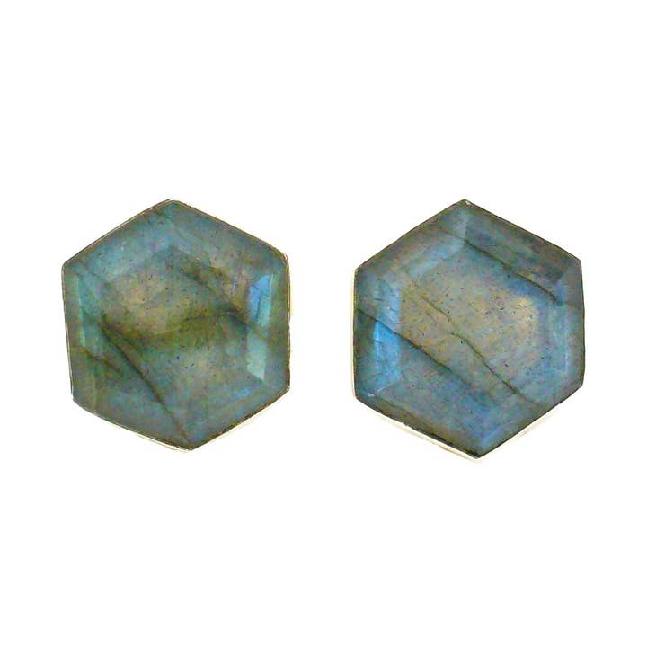 Labradorite Honeybee Studs for wholesale by Saraswati Designs