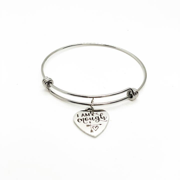 JKCE Designs - Wholesale Charm/Dangle Bracelet - Affirmation Jewelry, I Am Enough Charm Bracelet, Daughter Gi