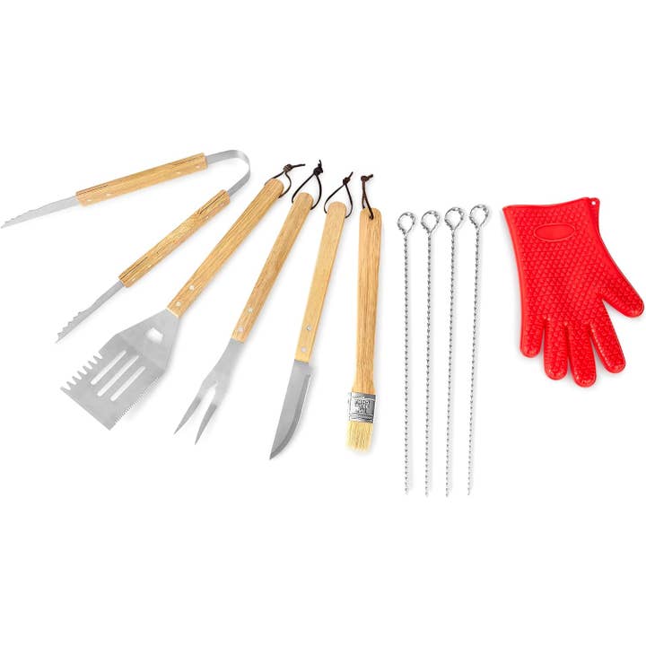 MakerFlo - Wholesale Outdoor Grill Tools - MakerFlo BBQ Grill Set -11 Piece Ideal for Laser Engraving