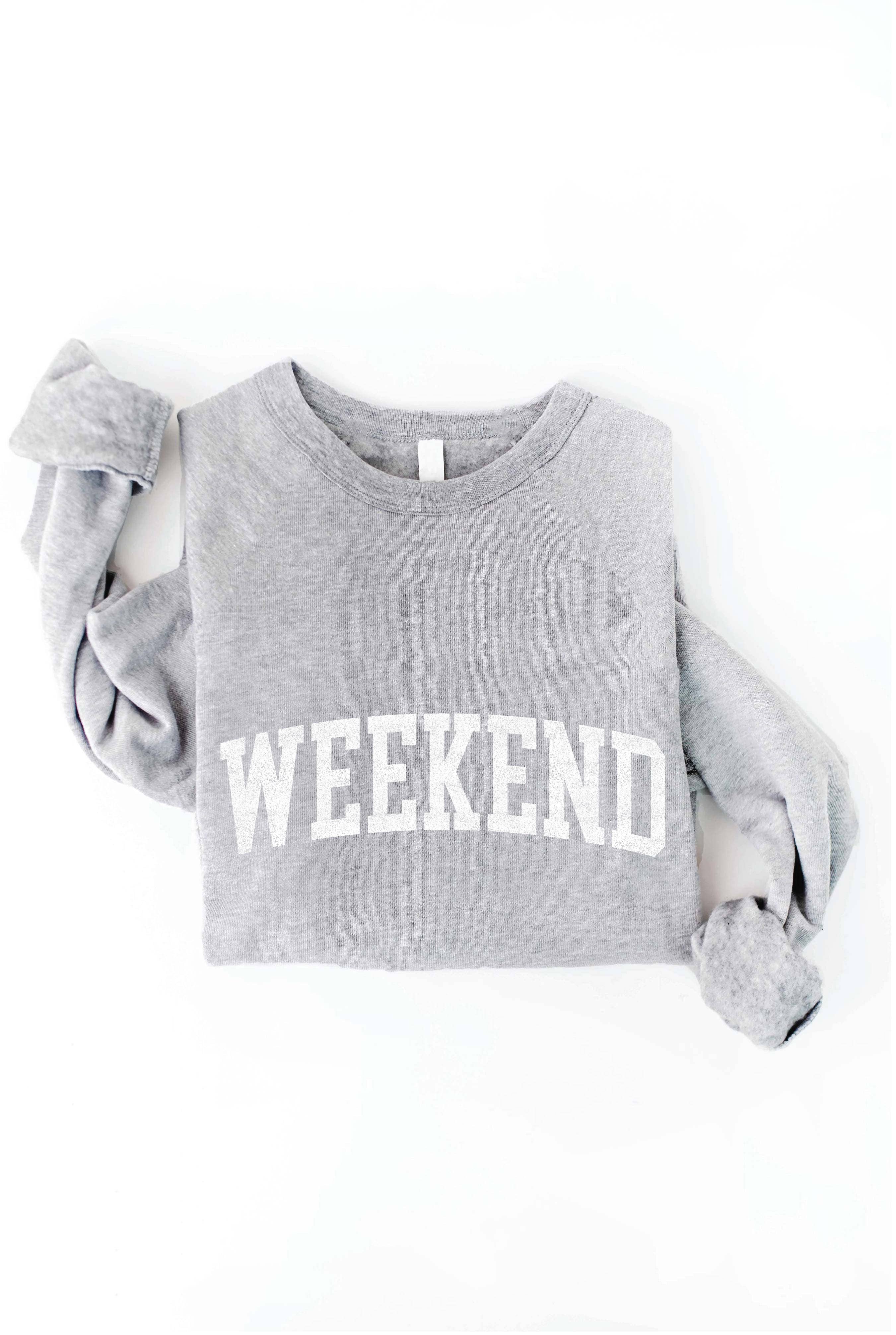 OAT COLLECTIVE – Camisola gráfica - Mulher por atacado – Moletom Unissex WEEKEND de Lã com Estampa - Caimento Relaxado10