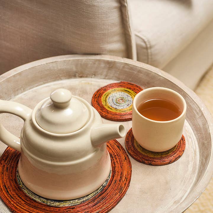 Mementa Home - Wholesale Coasters - Recycled Newspaper Coaster Sets (Assorted)4