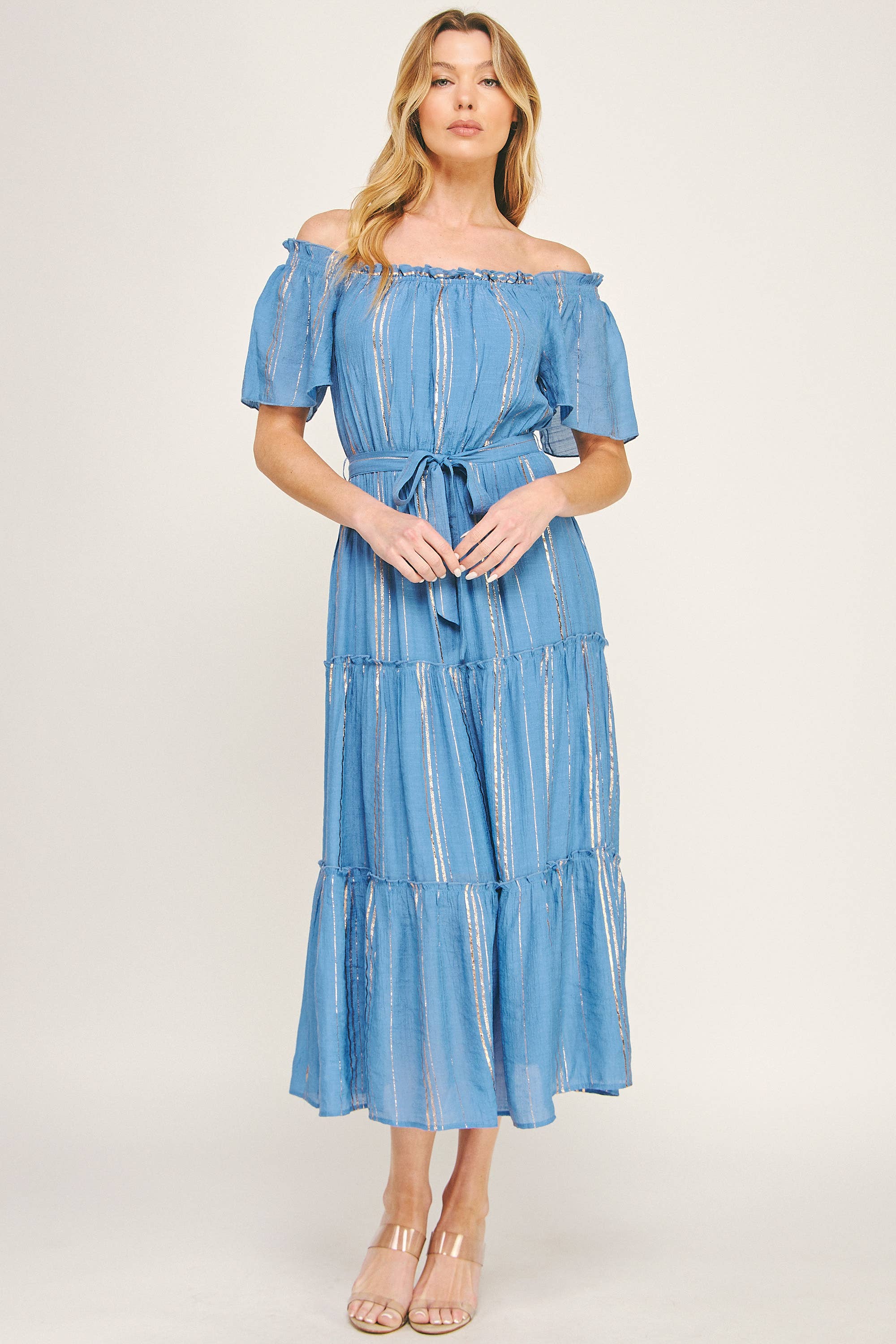 CHAMBRAY WINSLOW GLEAM STUFEN-MAXIKLEID für den Großhandel auf Faire4