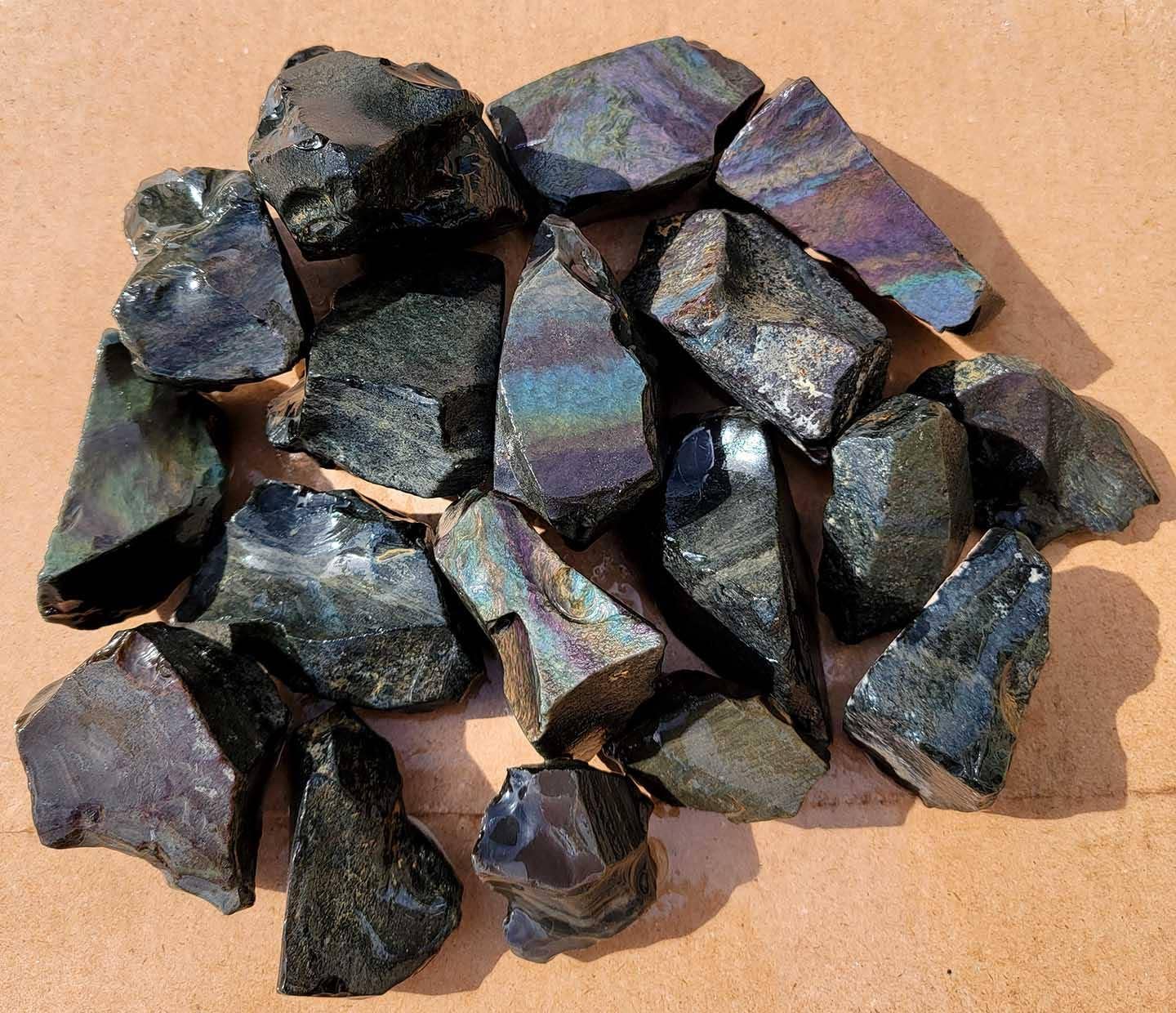 Lapidary Central - Vente Pierre et cristal de spiritualité - Tirage aléatoire RARE Obsidienne Velours Mexicaine Brute ! Ancien stock !7