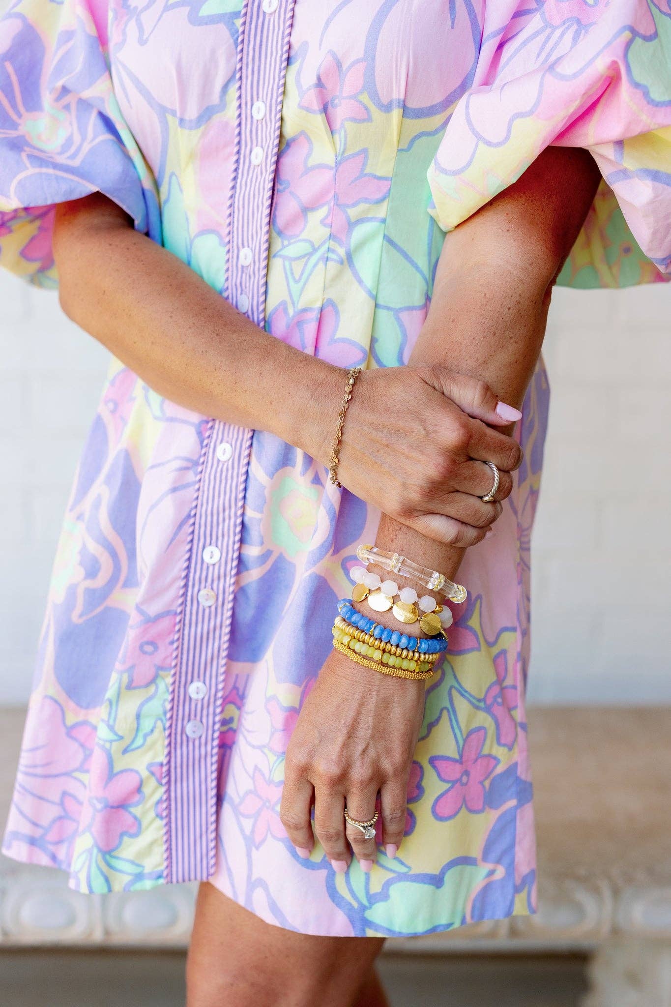 Baubles by Becca - Wholesale Beaded Bracelet - Cobalt Blue Gemstone Bracelet with Gold Accents4