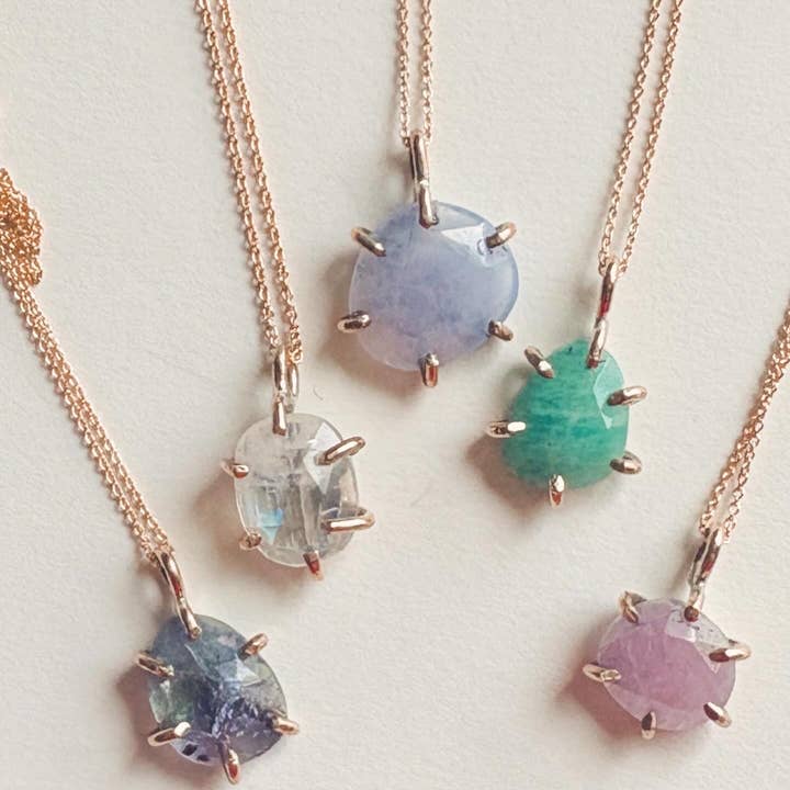 Rose Cut Claw Pendants in14k Gold Fill for wholesale by Rachel Pfeffer