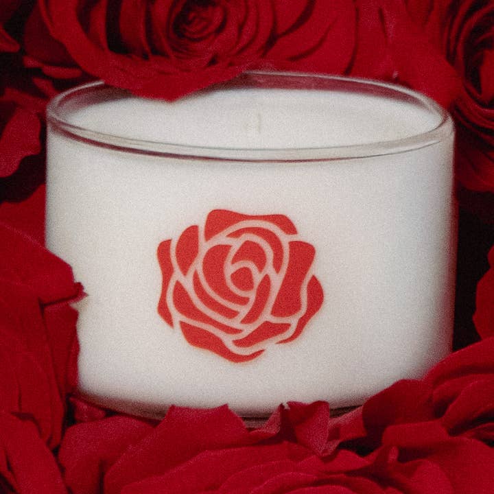 La Rosa / Fresh Rose Mini Candle / Latina + Midwest Inspired for wholesale by Fresa Creative