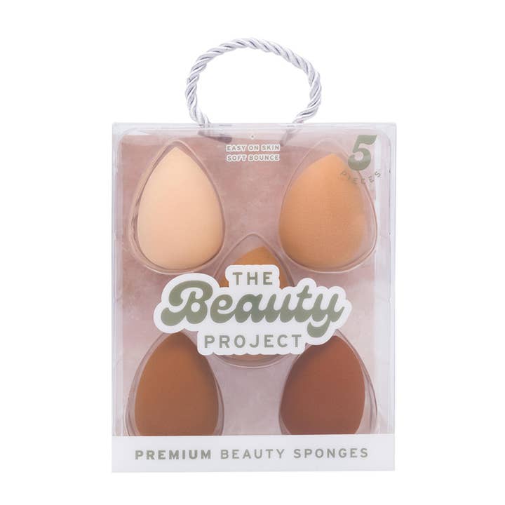 Deluxe Import Trading - Wholesale Makeup Sponge/Blender - The Beauty Project Premium Beauty Sponges 5pc Brown