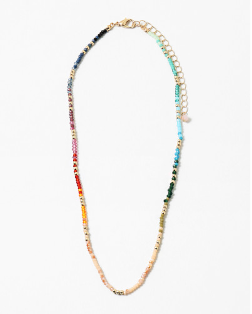 Stitch and Stone – wholesale Choker/Krage – Chakra Rainbow Crystal pärlstav sten Choker halsband0
