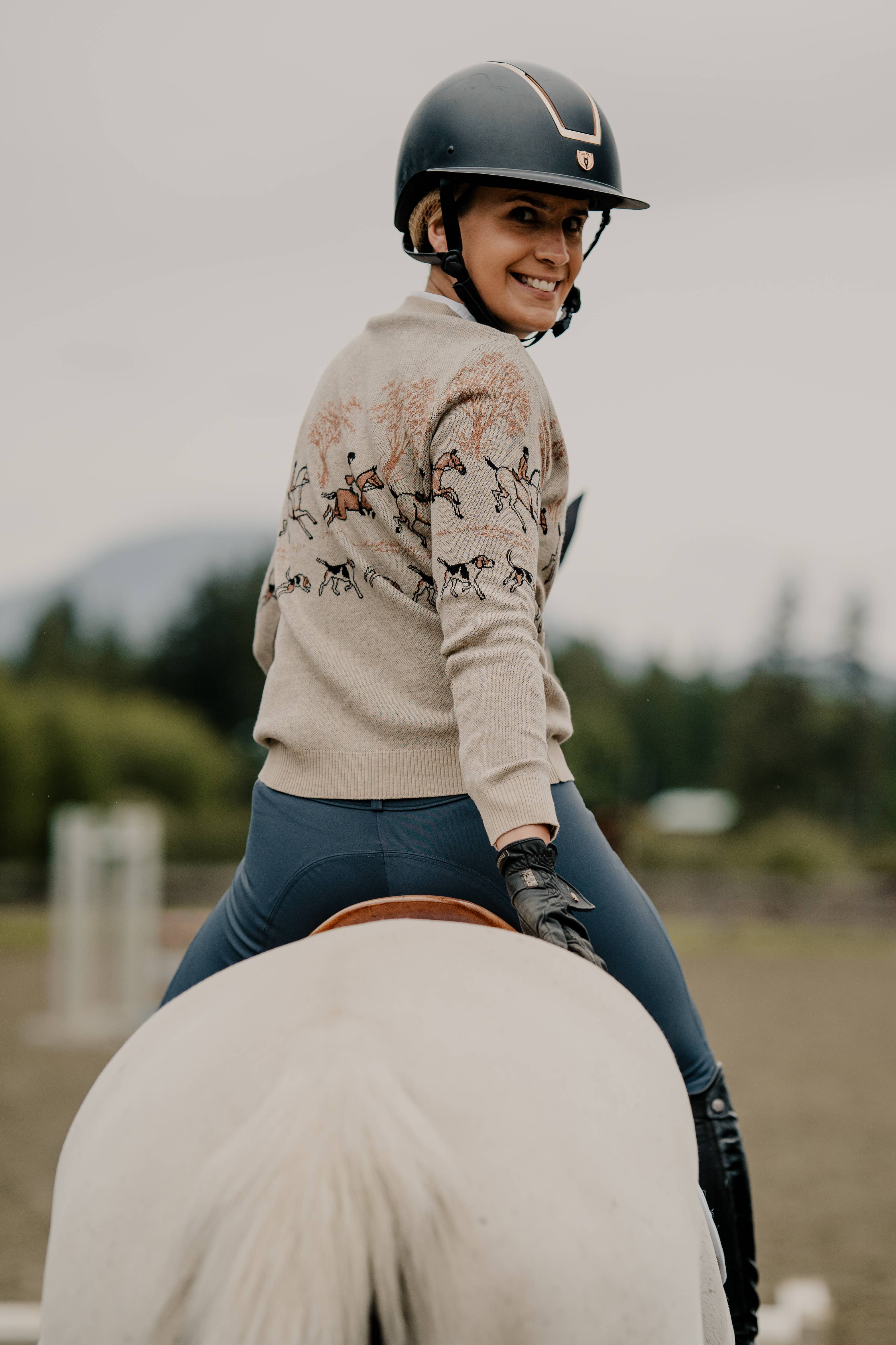 On the Hunt Eq - Wholesale Knit Sweater - Women's - Knit Fox Trot Sweater1