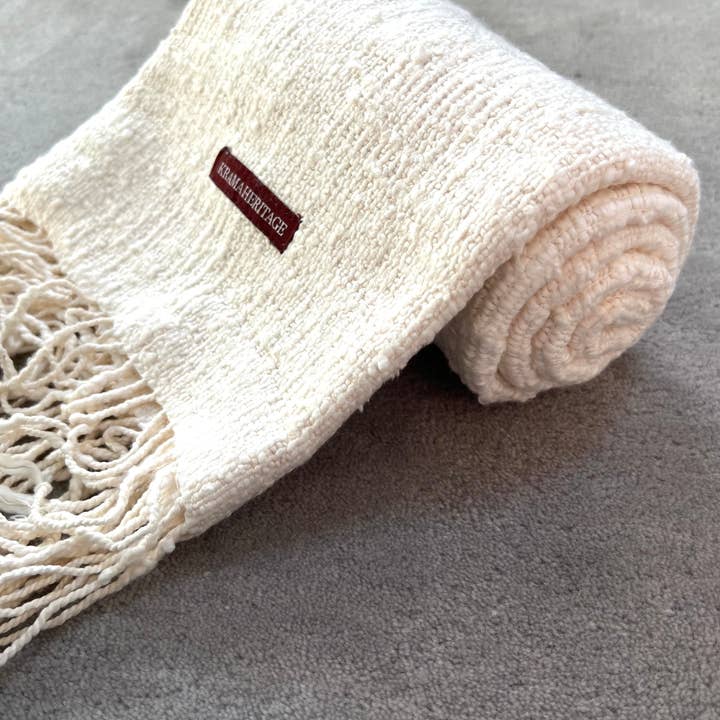 Krama Heritage - Wholesale Scarf - Unisex - The Ivory Natural Krama