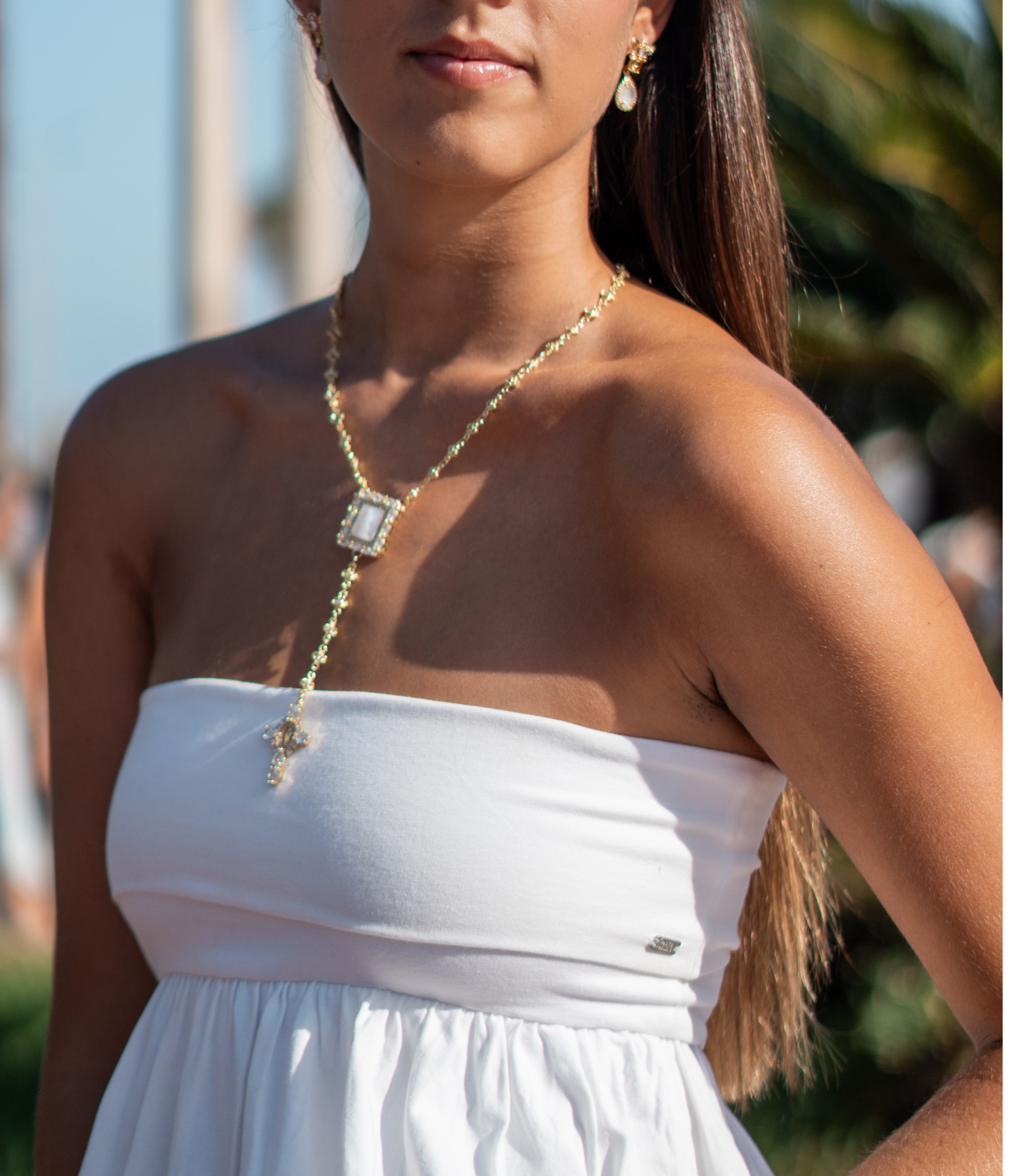 PHOEBE´S - Wholesale Pendant/Charm Necklace - Rosary with Zirconia – Luxury Chain with Sparkling Details4