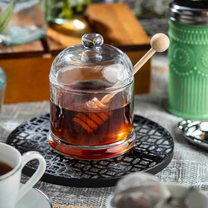 TableCraft Products Company - Wholesale Honey Dipper - Honey Dipper Set, Includes Glass Jar & Wood Dipper2