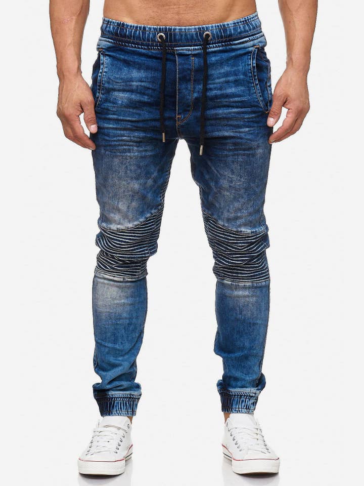 Tazzio Heren Jeans Regular Fit in Biker Jogger-stijl 16505 voor wholesale door Tazzio