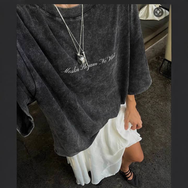 Maglietta Vintage da Donna con Stampa Testo N25A406 per la vendita all'ingrosso da parte di alberalkirk