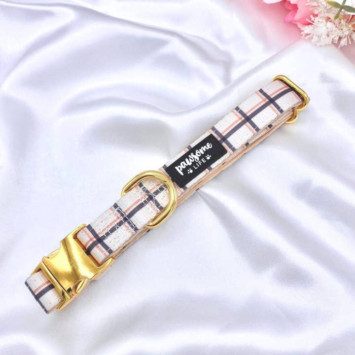 Pawsome Life - Wholesale Pet Collar - Dog - Dog Collar Puppy Collar Designer Dog Collar and Lead Plaid