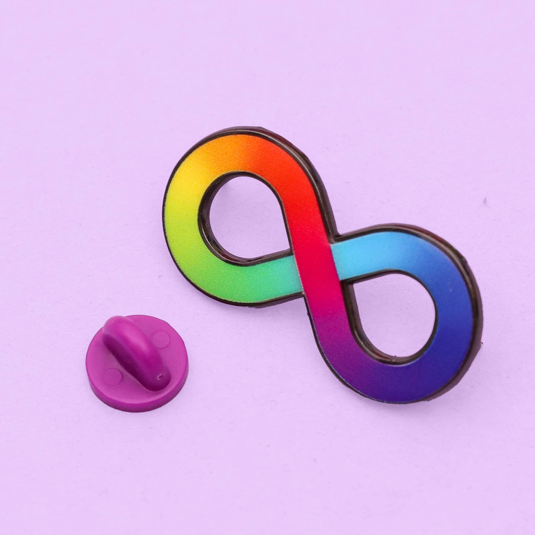 Fluffmallow (Custom duties for USA are pre-paid by us) - Vendita all'ingrosso Spilla da bavero - Spilla in smalto arcobaleno infinito neurodivergente2