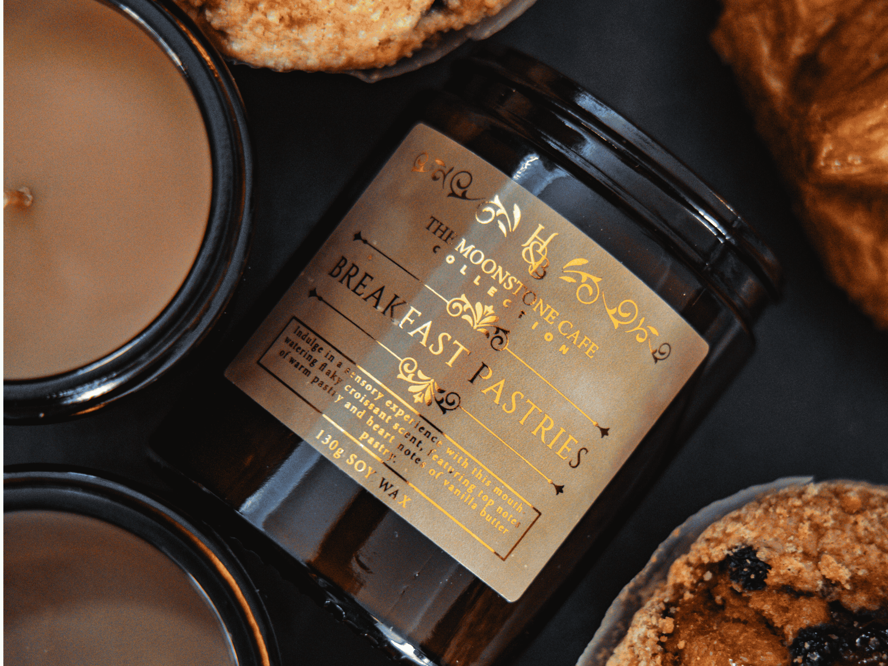 Hex & Boon – wholesale Jar/filled candle – Breakfast Pastries Scented Soy Candle 130g2